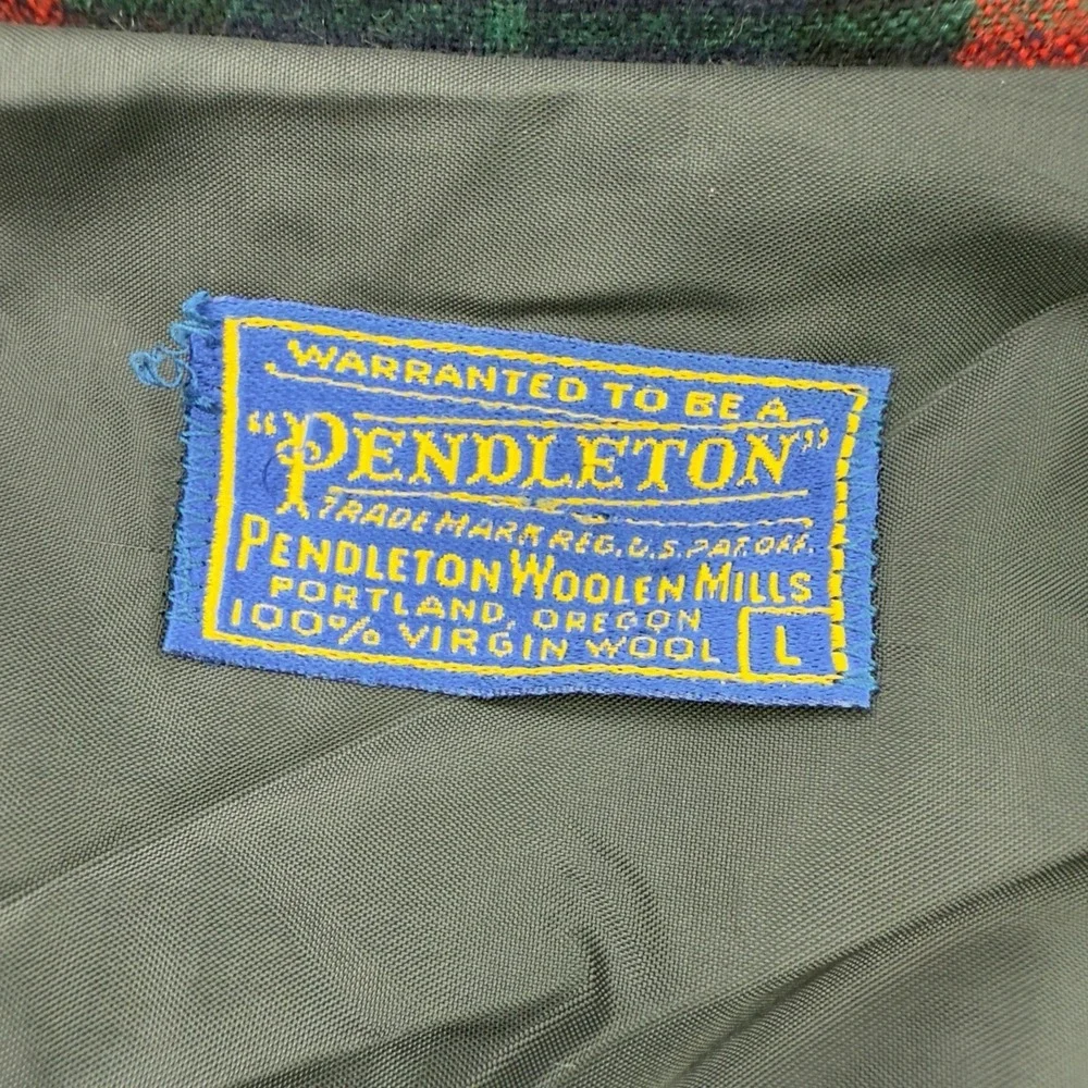 Pendleton‎ Wool Blazer Vintage Plaid 3 Button Unstructured Made USA Men's Large